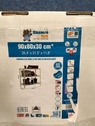 Scaffale metallico Simon Rack a 3 ripiani, 180 kg