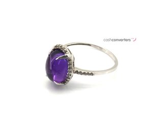 sortija oro 18k con piedra con diamante