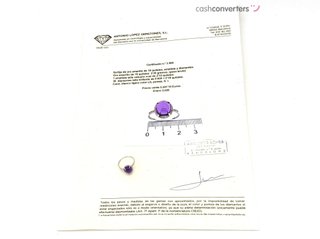 sortija oro 18k con piedra con diamante