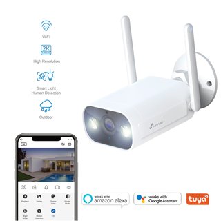 Cámara WiFi Exterior NIVIAN 2K IP66 Alexa