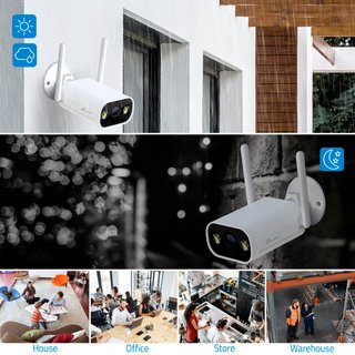 Cámara WiFi Exterior NIVIAN 2K IP66 Alexa