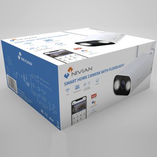 Cámara WiFi Exterior NIVIAN 2K IP66 Alexa