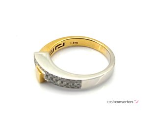 sortija oro 18k con piedra con diamante