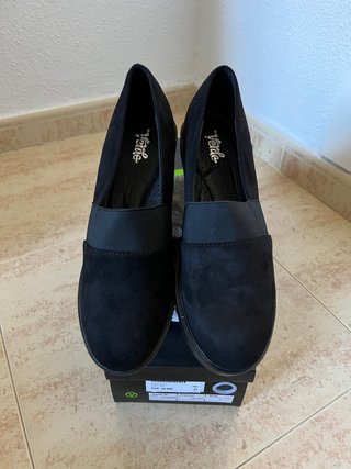 Zapatos antelina negros talla 39