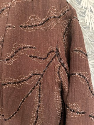 Kimono Zara Marrón Lentejuelas Talla XS-S