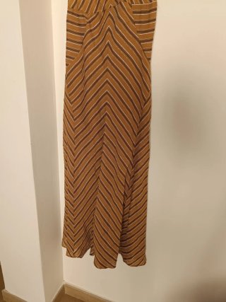 Vestido Zara rayas midi espalda descubierta M