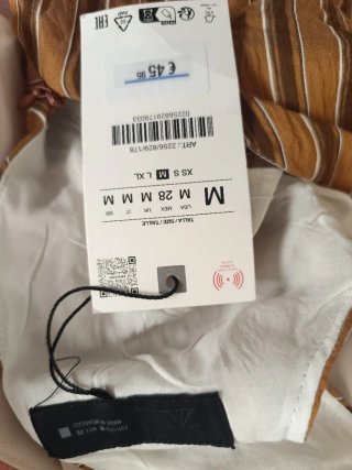 Vestido Zara rayas midi espalda descubierta M
