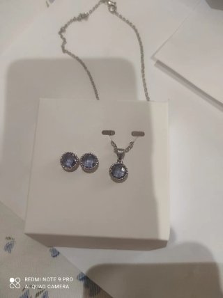 Set collana e orecchini EFFI viola
