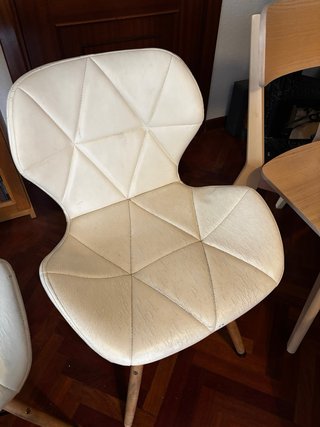 Mesa redonda madera Ikea Lisabo y 5 sillas