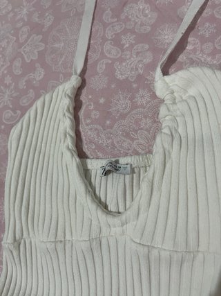 Vestido blanco halter Nuevo  S