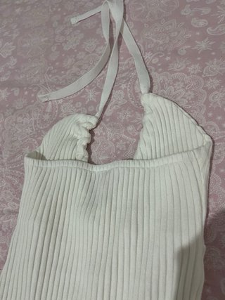 Vestido blanco halter Nuevo  S