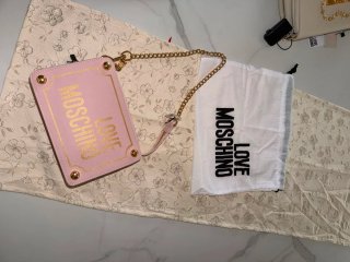 Bolso Moschino Rosa y Dorado