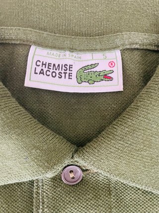 Polo Lacoste Talla 5 Verde Militar