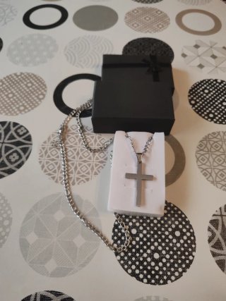 Collar Cruz Acero Inoxidable