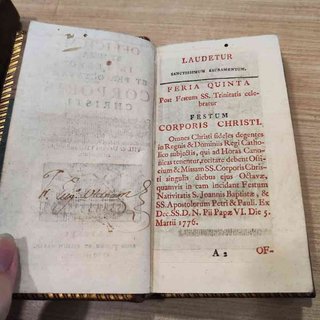 Misal antiguo siglo XVIII
