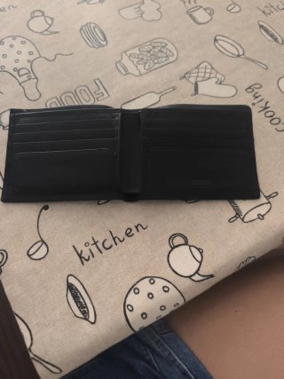 Cartera Fossil Negra Hombre