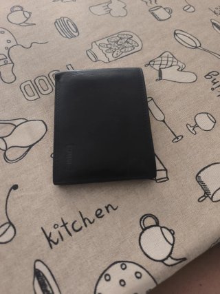 Cartera Fossil Negra Hombre