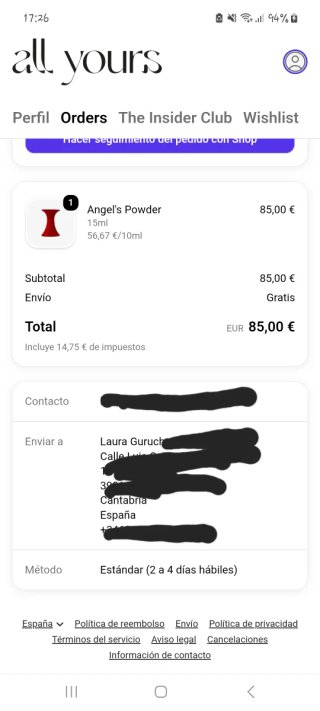 Perfume Angel's Powder 15 ml