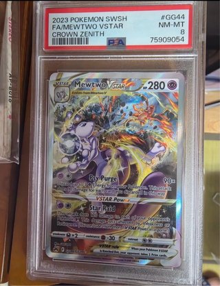 Mewtwo VSTAR GG44/GG70 PSA 8 NM-MT Crown Zenith