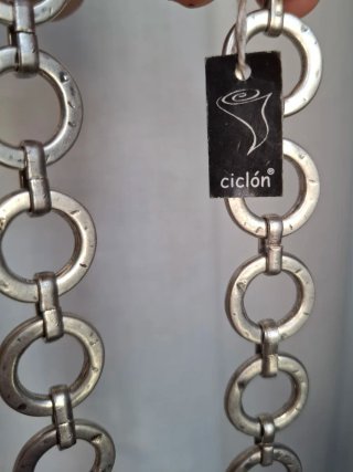 CICLÓN COLLAR MUJER METAL NUEVO
