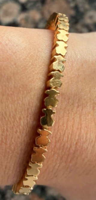 Pulsera imitación Tous dorada