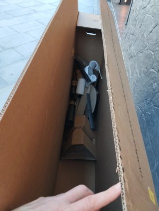 Caja de cartón para bicicleta ESCAPA