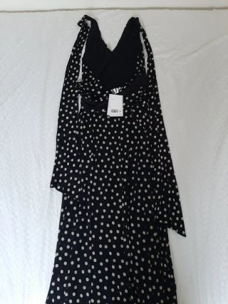 Vestido largo lunares halter