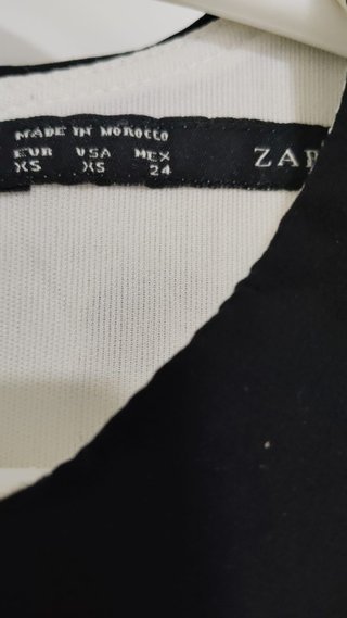 Vestido Zara Verano Estampado Gris Talla XS