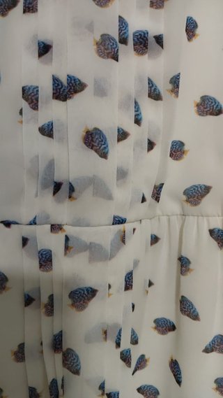 Vestido Zara Verano Estampado Gris Talla XS