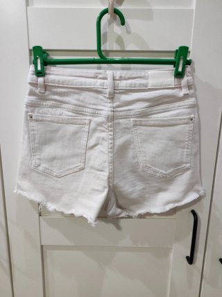 Shorts vaqueros beige Mango mujer
