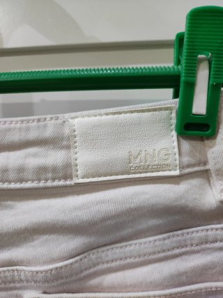 Shorts vaqueros beige Mango mujer
