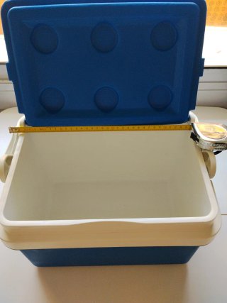 Nevera portátil azul