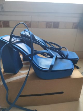 Sandalias Zara fiesta azules