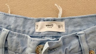 Pantalón Mango Tie-Dye Azul y Blanco