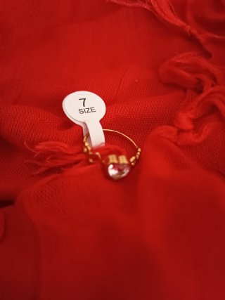 Anillo Corazón Dorado Talla 7