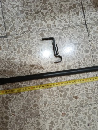 Barra cortina metal negra