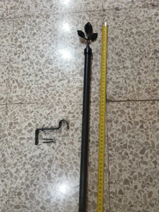 Barra cortina metal negra