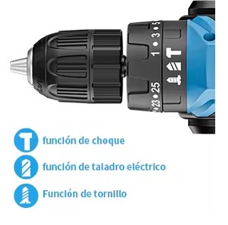 TALADRO PERCUTOR INALÁMBRICO 21V – KIT COMPLETO
