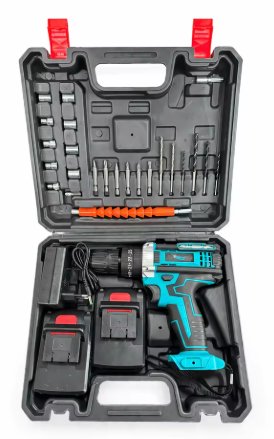 TALADRO PERCUTOR INALÁMBRICO 21V – KIT COMPLETO