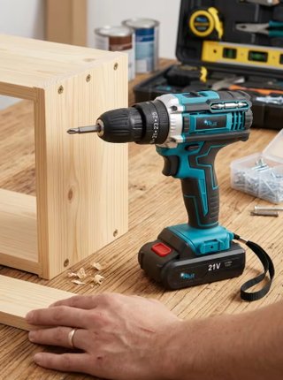 TALADRO PERCUTOR INALÁMBRICO 21V – KIT COMPLETO