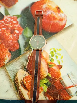 Orologio Fossil Uomo Verde e Marrone