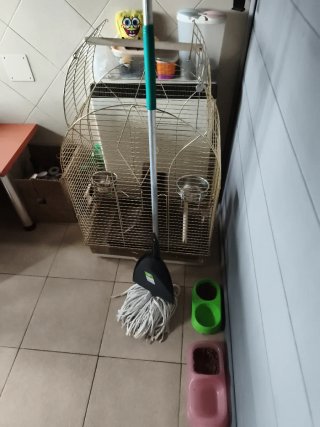 Jaula grande dorada para pájaros 80/60/35