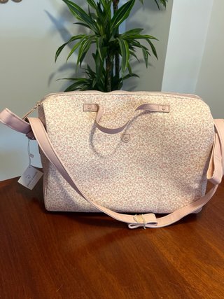 Bolso canastilla bebé + portachupetes + cambiador