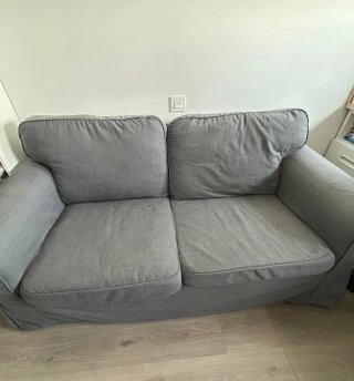 Sofá de 2 plazas gris