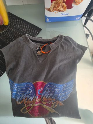 Camiseta Superdry gris con estampado
