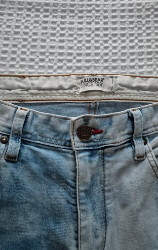 Pantalón azul claro vaquero ajustado Pull&Bear