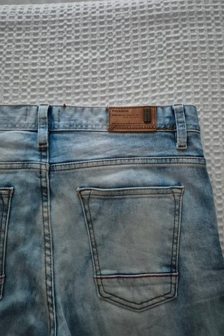 Pantalón azul claro vaquero ajustado Pull&Bear