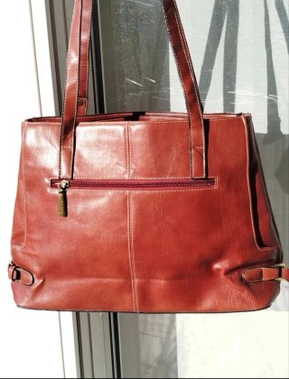 Bolso de piel Acacia marrón