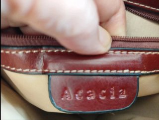 Bolso de piel Acacia marrón