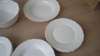 Vajilla de porcelana blanca 20 piezas